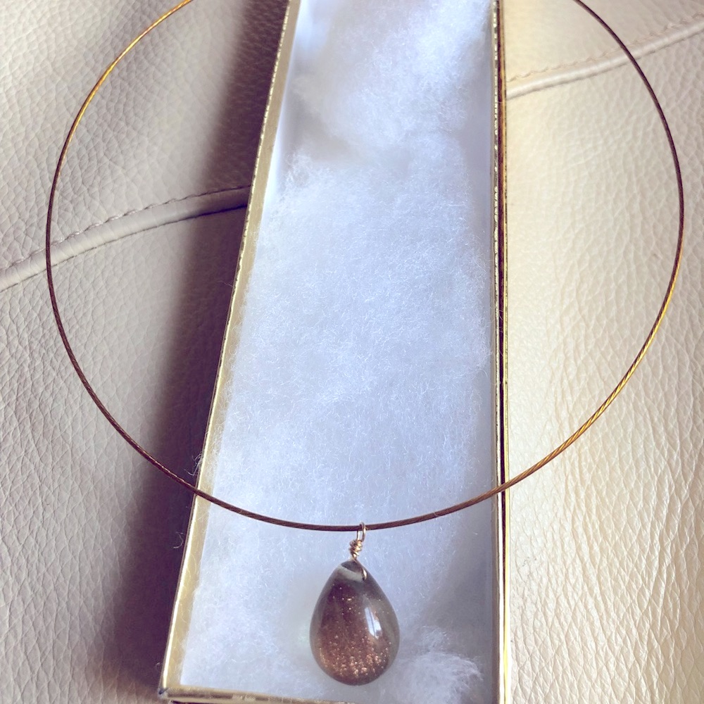 Handmade Beach Choker With Semiprecious Stone